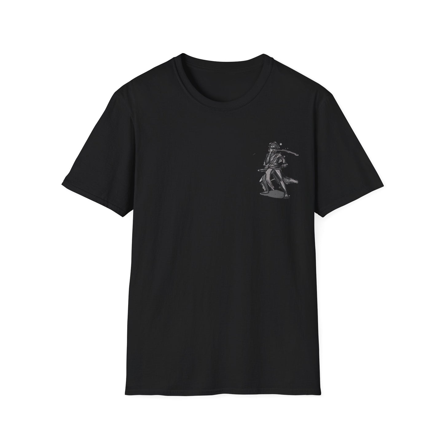 Pirate Skull & Swords T-Shirt in Sport Grey, close-up of chest graphic