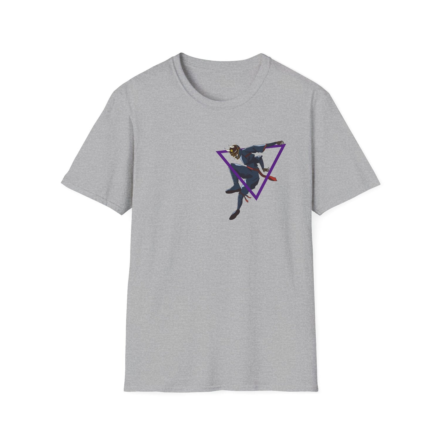 Raven Shadow Anime Graphic T-Shirt in White, front view