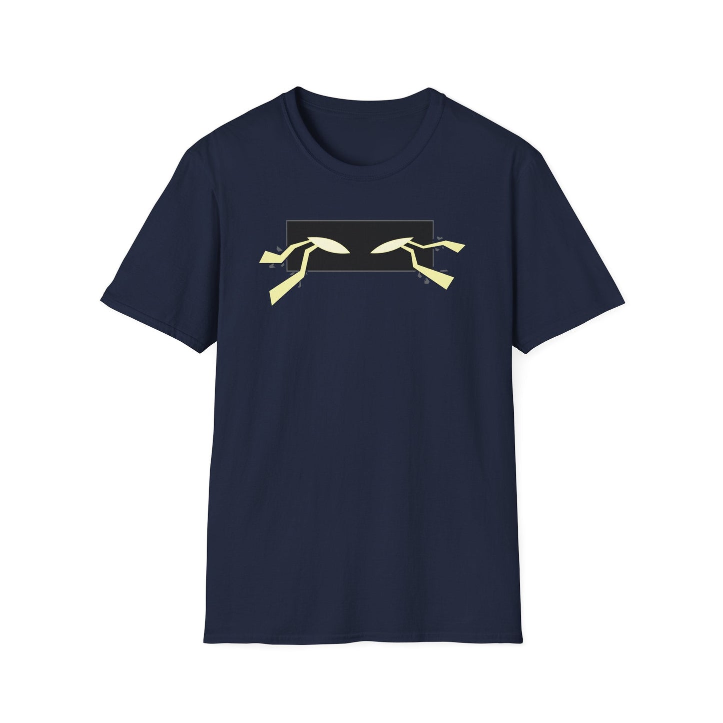 Minimalist Eyes Graphic T-Shirt in Military Green, lifestyle photo