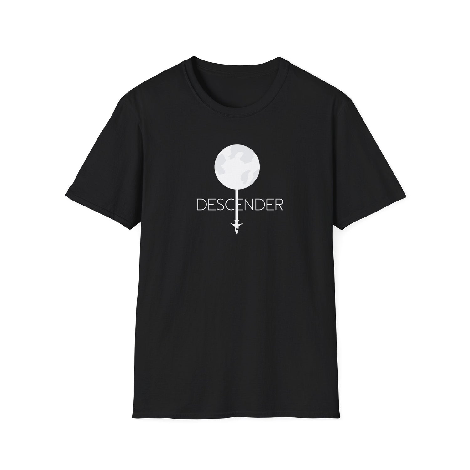 Descender Moon T-Shirt in Black, back view