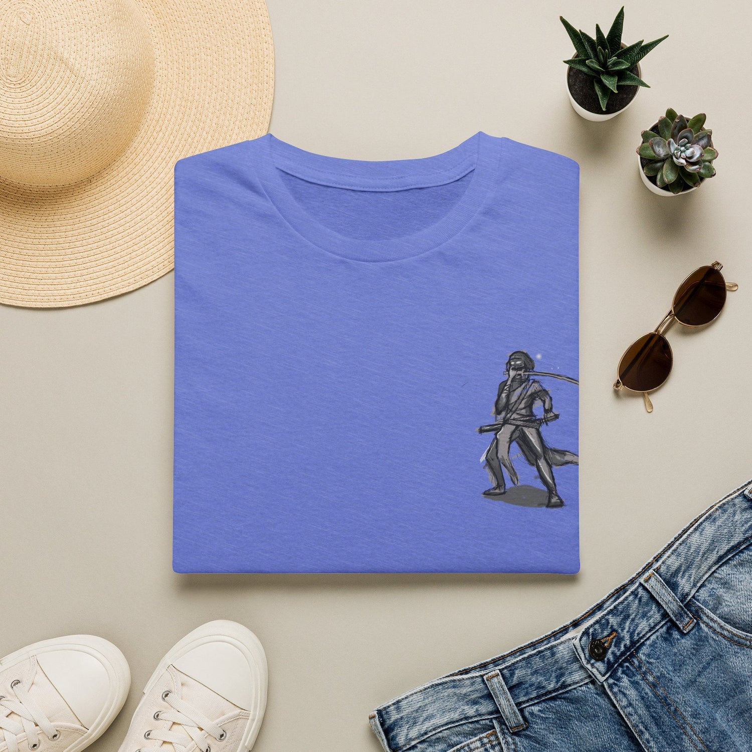 Pirate Skull & Swords T-Shirt in Navy, lifestyle photo