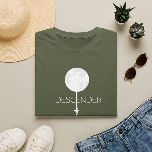 Descender Moon T-Shirt in Navy, back view