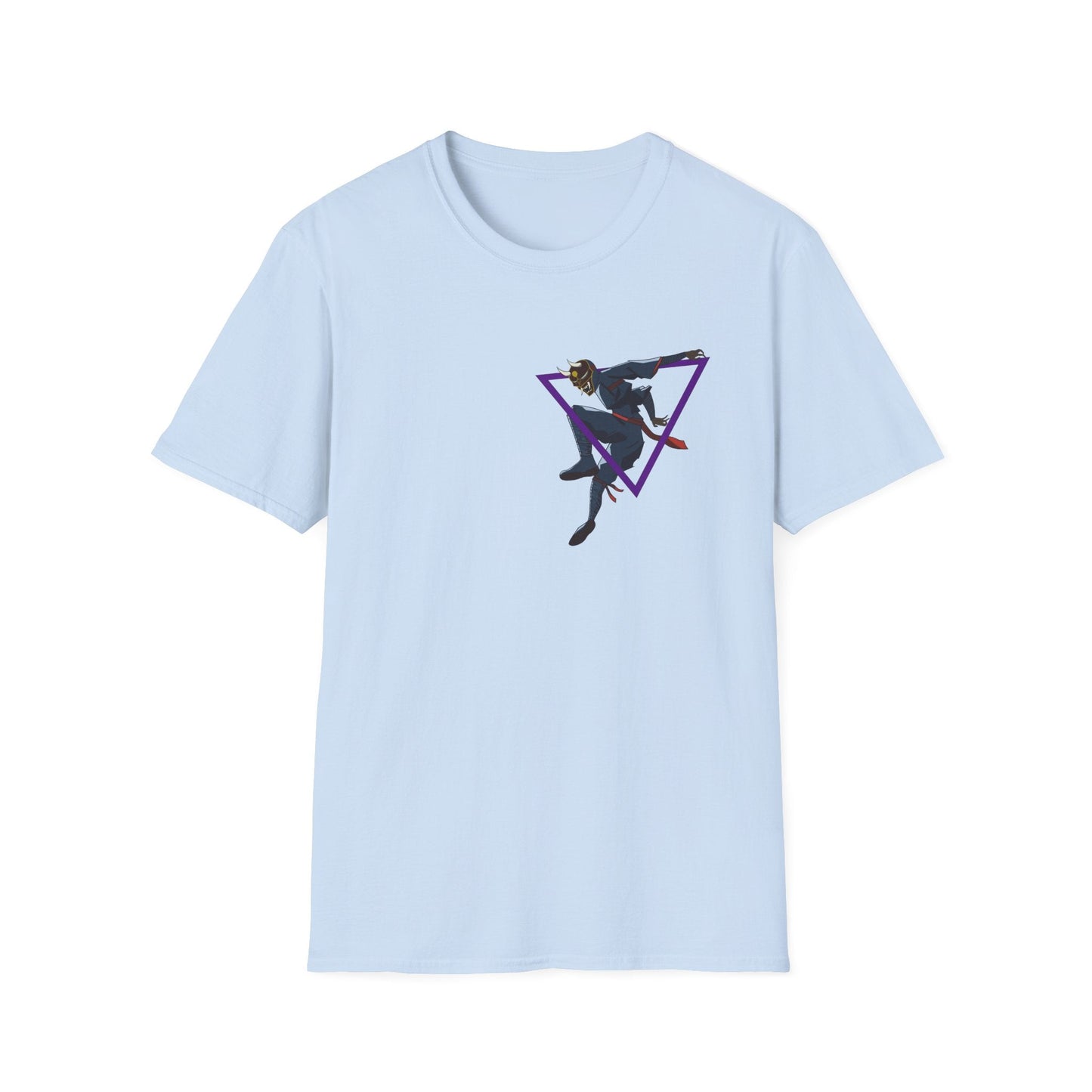 Raven Shadow Anime Graphic T-Shirt in White, lifestyle photo