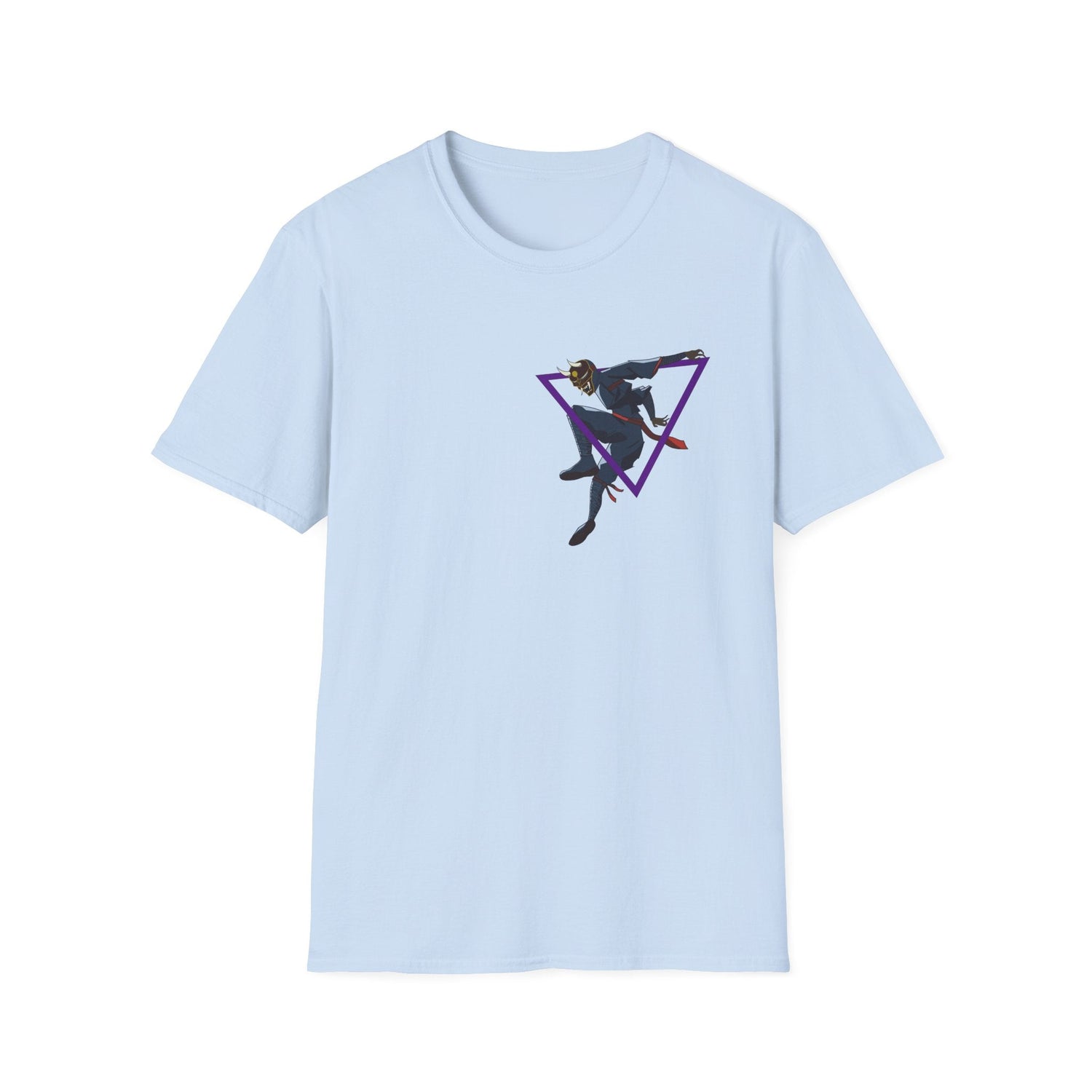 Raven Shadow Anime Graphic T-Shirt in White, lifestyle photo