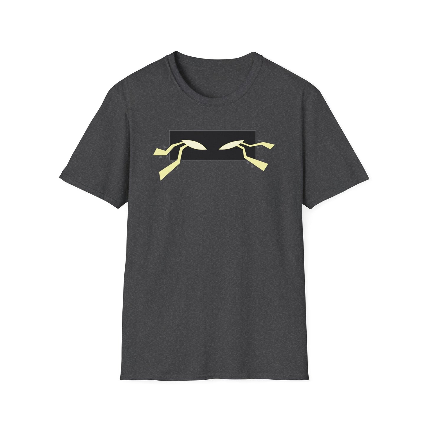 Minimalist Eyes Graphic T-Shirt in Military Green, front view