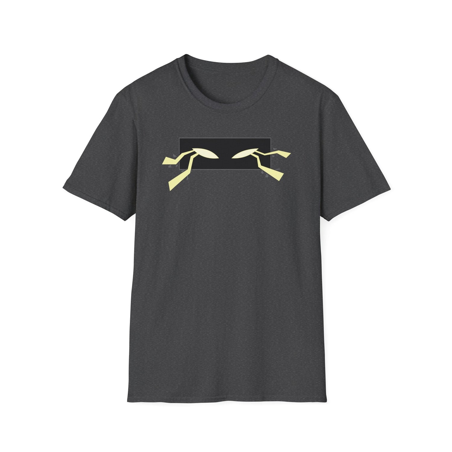 Minimalist Eyes Graphic T-Shirt in Military Green, front view
