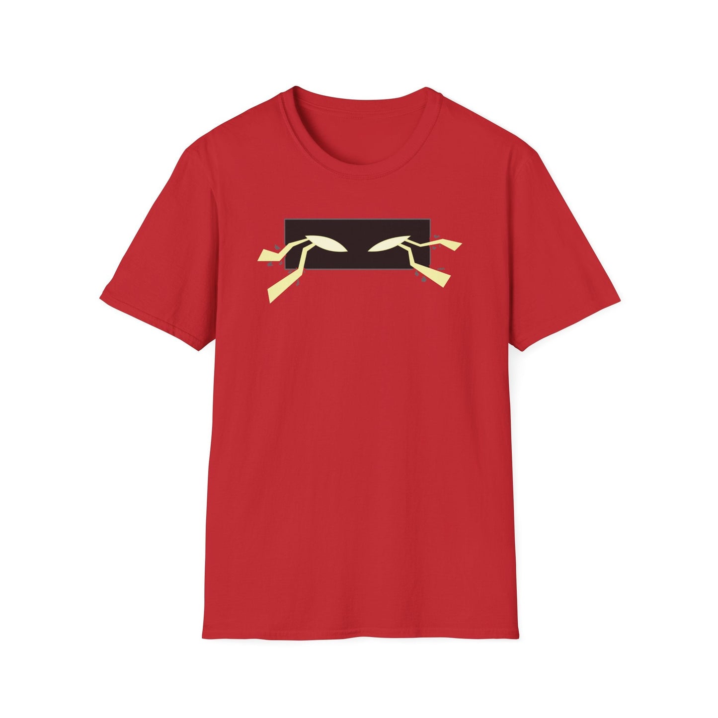 Minimalist Eyes Graphic T-Shirt in Dark Heather, close-up of chest graphic