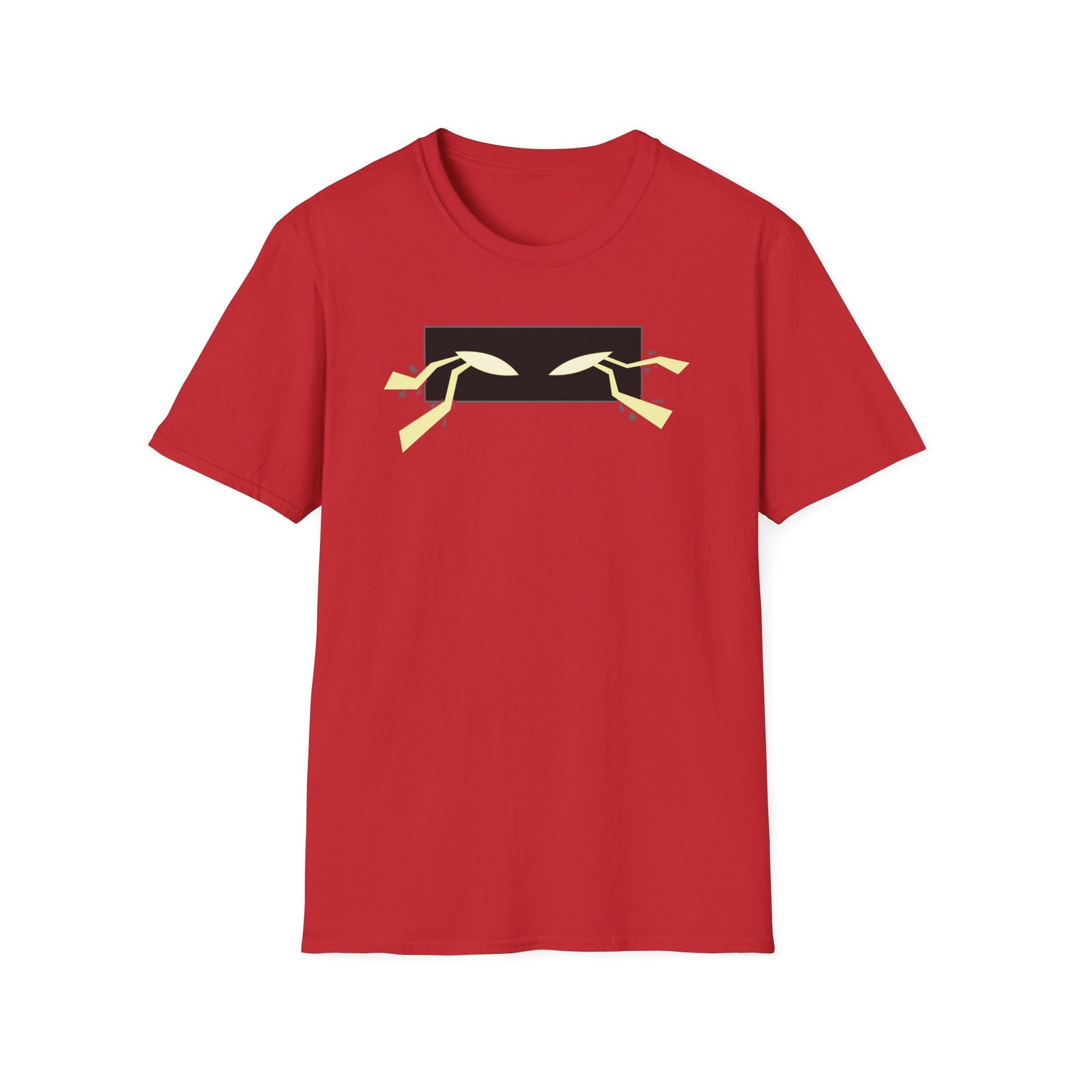 Minimalist Eyes Graphic T-Shirt in Dark Heather, close-up of chest graphic